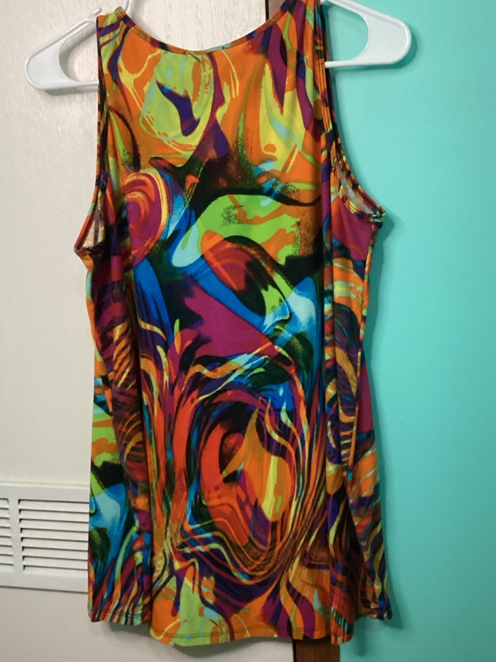 One Step up Multicolor Swirl Tank Top - Orange, Green, Blue, Purple, Pink - Picture 4 of 4